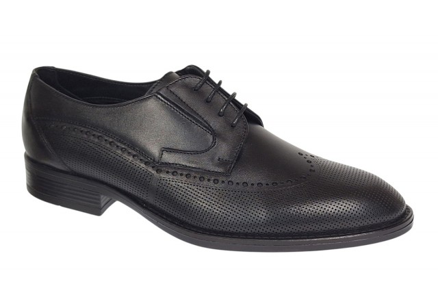 Pantofi barbati eleganti din piele naturala - Model Office Negru 708